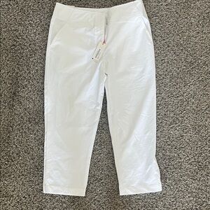 Black Dog White Cropped Pants